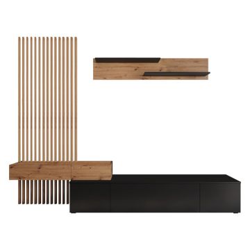 Unitate TV Litende Sonoma-alb 249.5x42x199.5cm 42x250