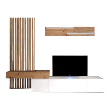 Unitate TV Litende Sonoma-alb 249.5x42x199.5cm 42x250