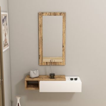 Bufet, Arnetti, Vien, 82x15.8x29.6 cm, PAL, Pin Atlantic / Alb