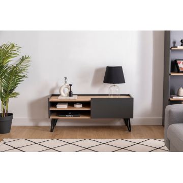Comoda TV, Arnetti, Viper, 120x38.6x49.6 cm, PAL, Safir / Antracit