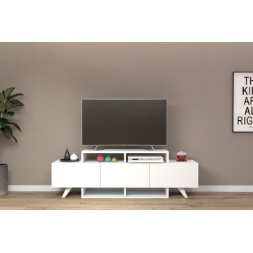 Comoda TV, Coraline, Alwin Alt, 150x49x31.6 cm, PAL, Alb