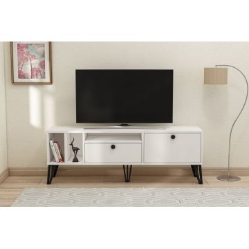 Comoda TV, Coraline, Aris, 150x53x35 cm, PAL, Alb