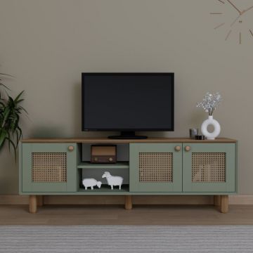 Comoda TV, Miwood, Bohemian 1600-142, Verde
