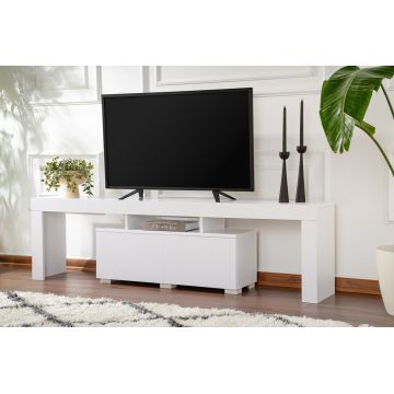 Comoda TV, Nordure, Enclave, 180x50x31.3 cm, Alb natural