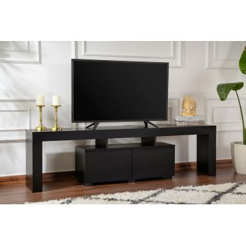 Comoda TV, Nordure, Enclave, 180x50x31.3 cm, Negru din lemn