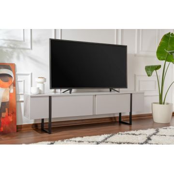 Comoda TV, Nordure, Serenity, 180x50x29.5 cm, Gri/Negru