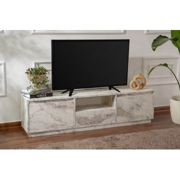 Comoda TV, Nordure, Vanguard, 160x42x29.5 cm, Marmură Freesia