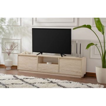 Comoda TV, Nordure, Vanguard, 160x42x29.5 cm, Travertin