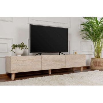 Comoda TV, Odessa, Alvin, 180x42x31.4 cm, Travertin