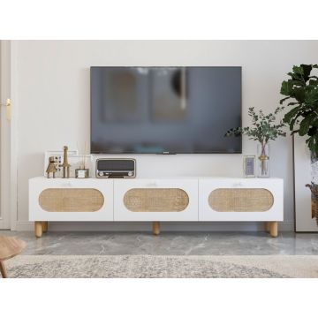 Comoda TV, Odessa, Elena, 180x42.6x31.4 cm, Alb
