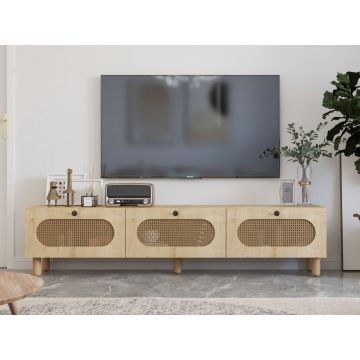 Comoda TV, Odessa, Elena, 180x42.6x31.4 cm, Stejar Safir / Ratan