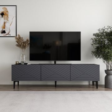 Comoda TV, Odessa, Felix, 160x44.1x31.4 cm, Antracit