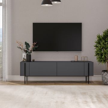 Comoda TV, Odessa, Herman, 160x45.6x31.4 cm, Antracit