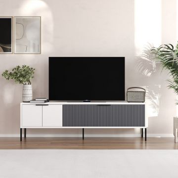 Comoda TV, Odessa, Noah, 150x45x30 cm, Alb / Antracit