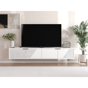 Comoda TV, Odessa, Parla, 180x30x30 cm, Alb