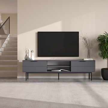 Comoda TV, Odessa, Paul, 180x50x29.6 cm, Antracit