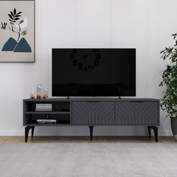 Comoda TV, Odessa, Regina, 160x50x29.6 cm, Antracit