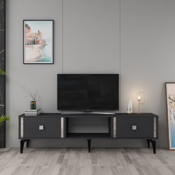 Comoda TV, Olivia, Doruk, Antracit / Argintiu