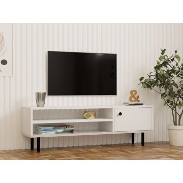 Comoda TV, Puqa Design, Avila, 120x38x30 cm, PAL , Alb