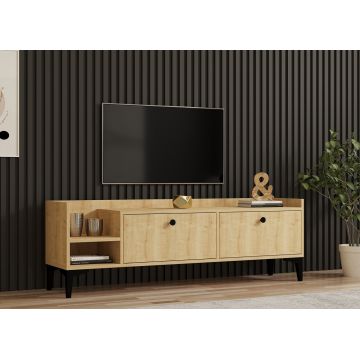 Comoda TV, Puqa Design, Heflin, 150x50x36 cm, PAL, Maro