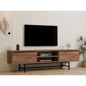 Comoda TV, Puqa Design, Tauber, 180x50x40 cm, PAL, Maro