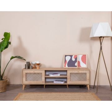Comoda TV, Wolina, Goose, 55x180x41 cm, Stejar