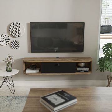 Comoda TV, Zena Home, Ibarra, Stejar negru / Oud