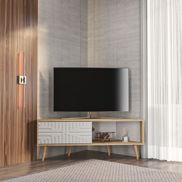 Comoda TV, Zena Home, Mora, Stejar Safir / Alb