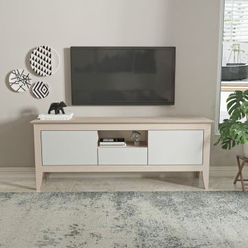 Comoda TV, Zena Home, Verde Modern, Bej/Alb