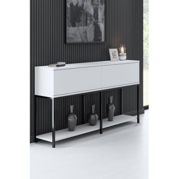 Consola, Bexley, Lord, 150x80x30 cm, PAL, Alb/Negru