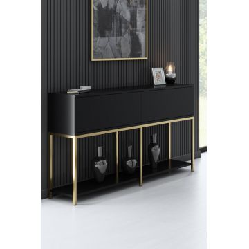 Consola, Bexley, Lord, 150x80x30 cm, PAL, Negru