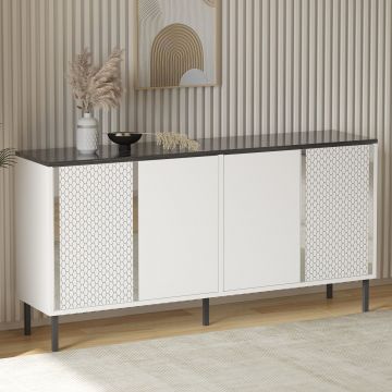 Consola, Odessa, Bertilda- White, Regal, 150x75x36 cm, Alb / Regal