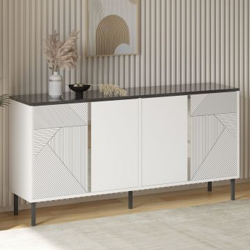 Consola, Odessa, Dora, 150x75x36 cm, Alb / Regal
