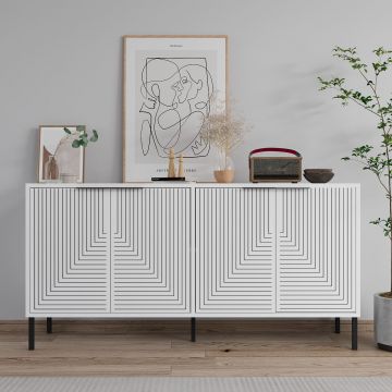 Consola, Odessa, Lurea, 150x75x36 cm, Alb