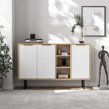 Consola, Odessa, Viyana, 120x75x29.6 cm, Stejar Safir / Alb