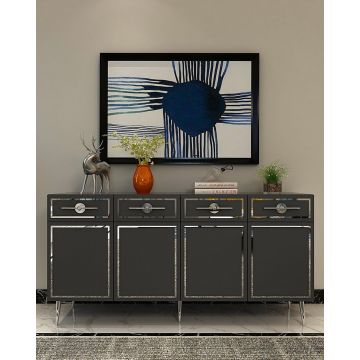 Consola, Olivia, Belly KB150, Antracit / Argintiu