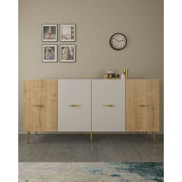 Consola, Olivia, Loop KB150, Stejar alb / safir