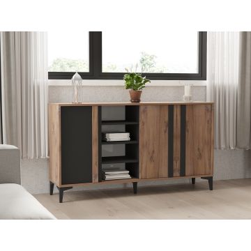 Consola, Puqa Design, Dora, 160x90x40 cm, PAL, Atlantic / Antracit