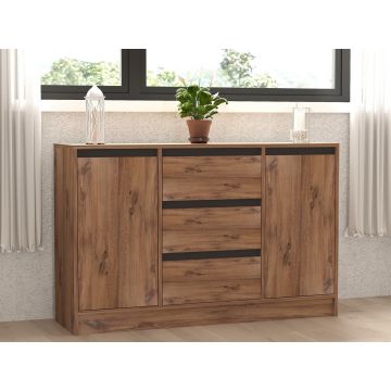 Consola, Puqa Design, Karal, 140x90x40 cm, PAL, Pin Atlantic / Antracit