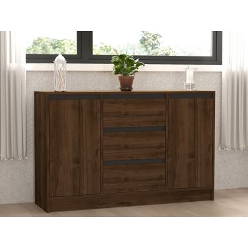 Consola, Puqa Design, Onat, 140x90x40 cm, PAL, Nuc / Antracit