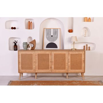 Consola, Wolina, Jüt, 180x81x41 cm, PAL, Stejar