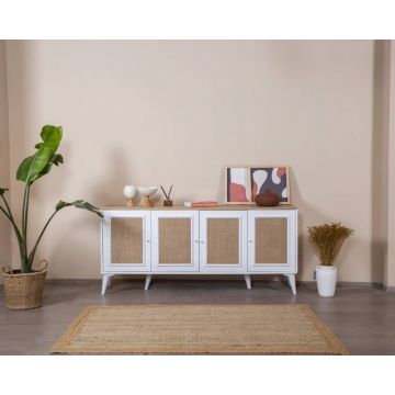Consola, Wolina, Mount, 80x180x41 cm, Stejar alb