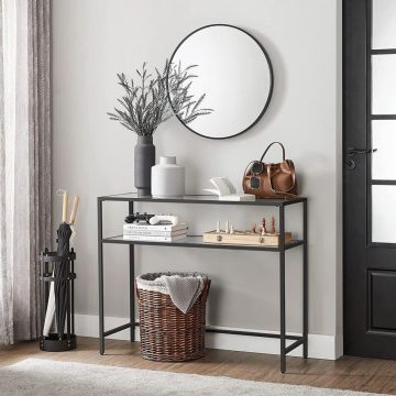 Dulap, Modara, By-4, Negru / Transparent
