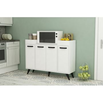Dulap multifunctional, Coraline, Visar, 120x88.5x35 cm, PAL, Alb