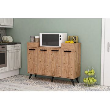 Dulap multifunctional, Coraline, Visar, 120x88.5x35 cm, PAL, Maro