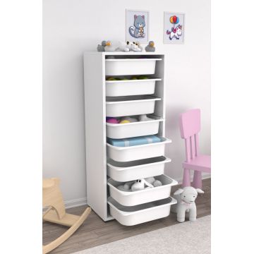 Dulap multifunctional, Estella, Cara 8N, Alb