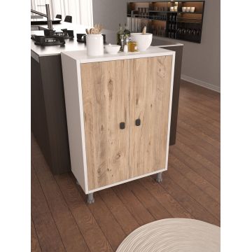 Dulap multifunctional, Estella, Melo, Pin Atlantic / Alb