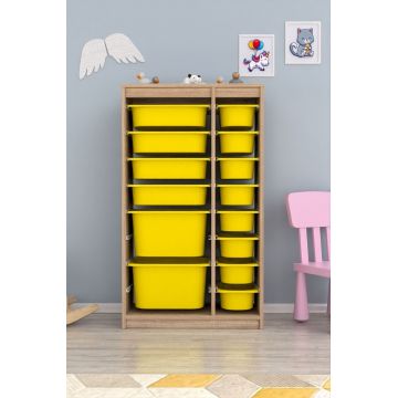 Dulap multifunctional, Estella, Montana Xs 2D4N8U, Sonomo / Galben