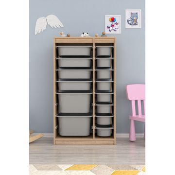 Dulap multifunctional, Estella, Montana Xs 2D4N8U, Sonomo / Gri