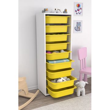 Dulap multifunctional, Estella, Zola 9N, Alb / Galben